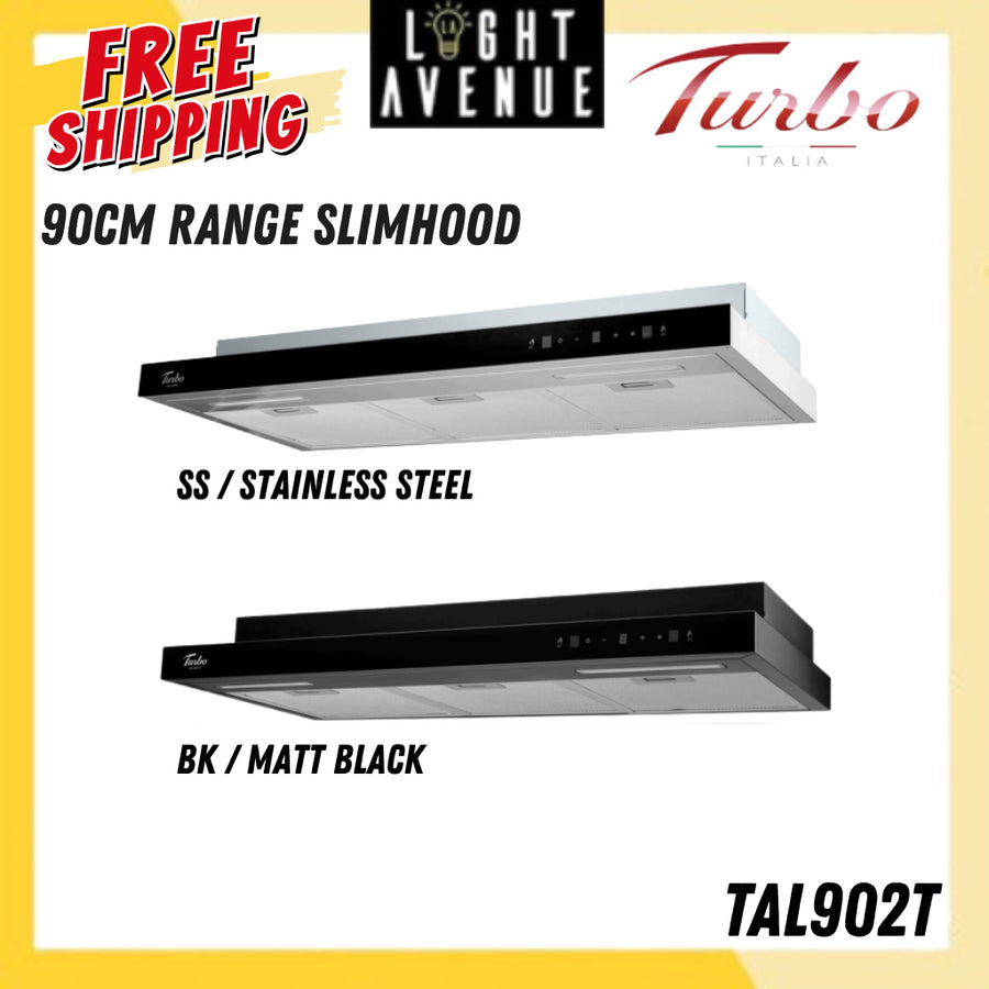 Turbo Incanto TAL902T-3 Series 90cm Range Slim Hood with 3 Speed Touch Control & Hand Wave Control