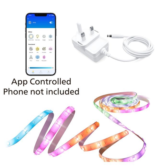 WiZ RGBIC LED Strip Light 5M/10M Type-G GM with UK Plug