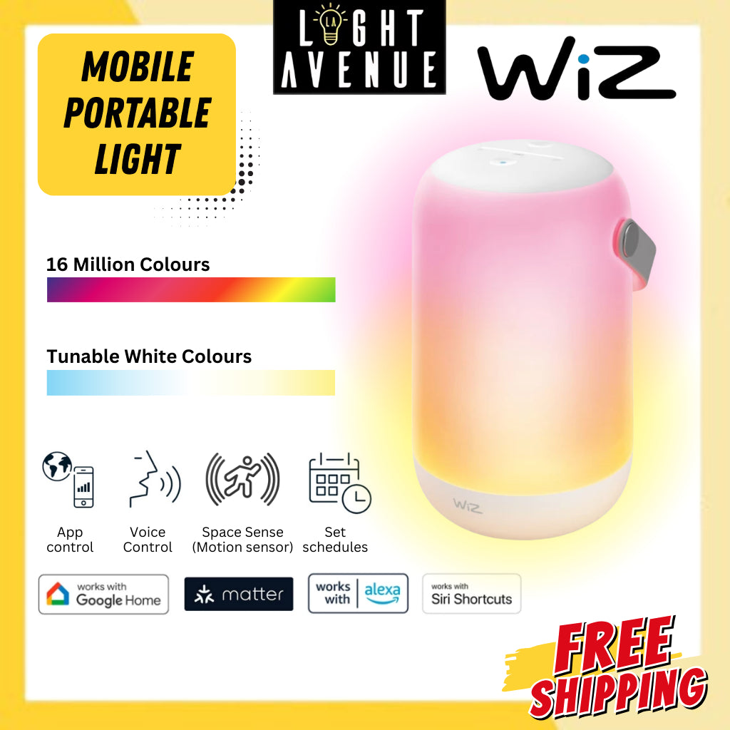 WiZ WiFi BLE Mobile Portable Light EU 2200k-6500k + RGBIC