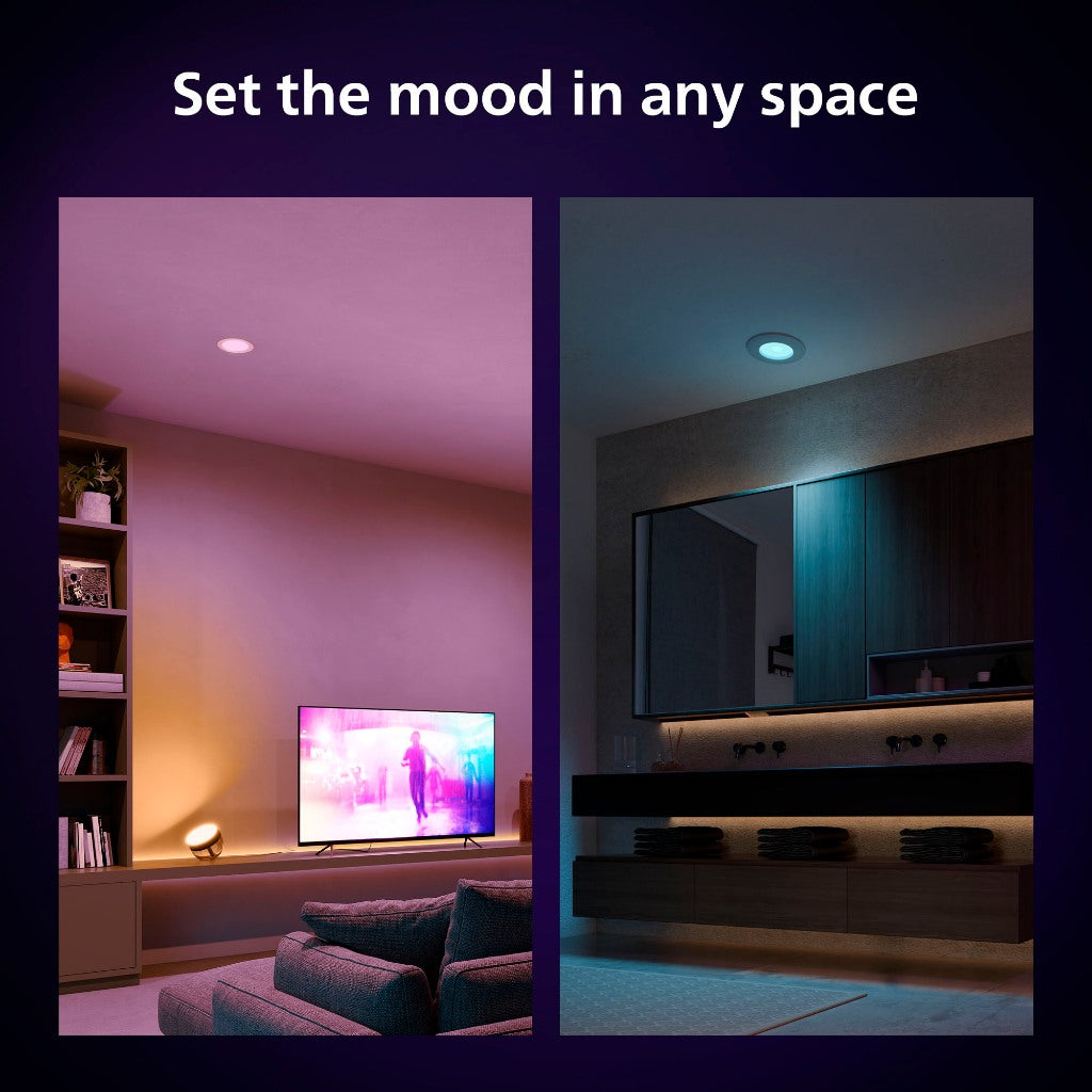 Philips Hue Smart Slim Downlight 90mm/170mm White & RGB Colour Ambience