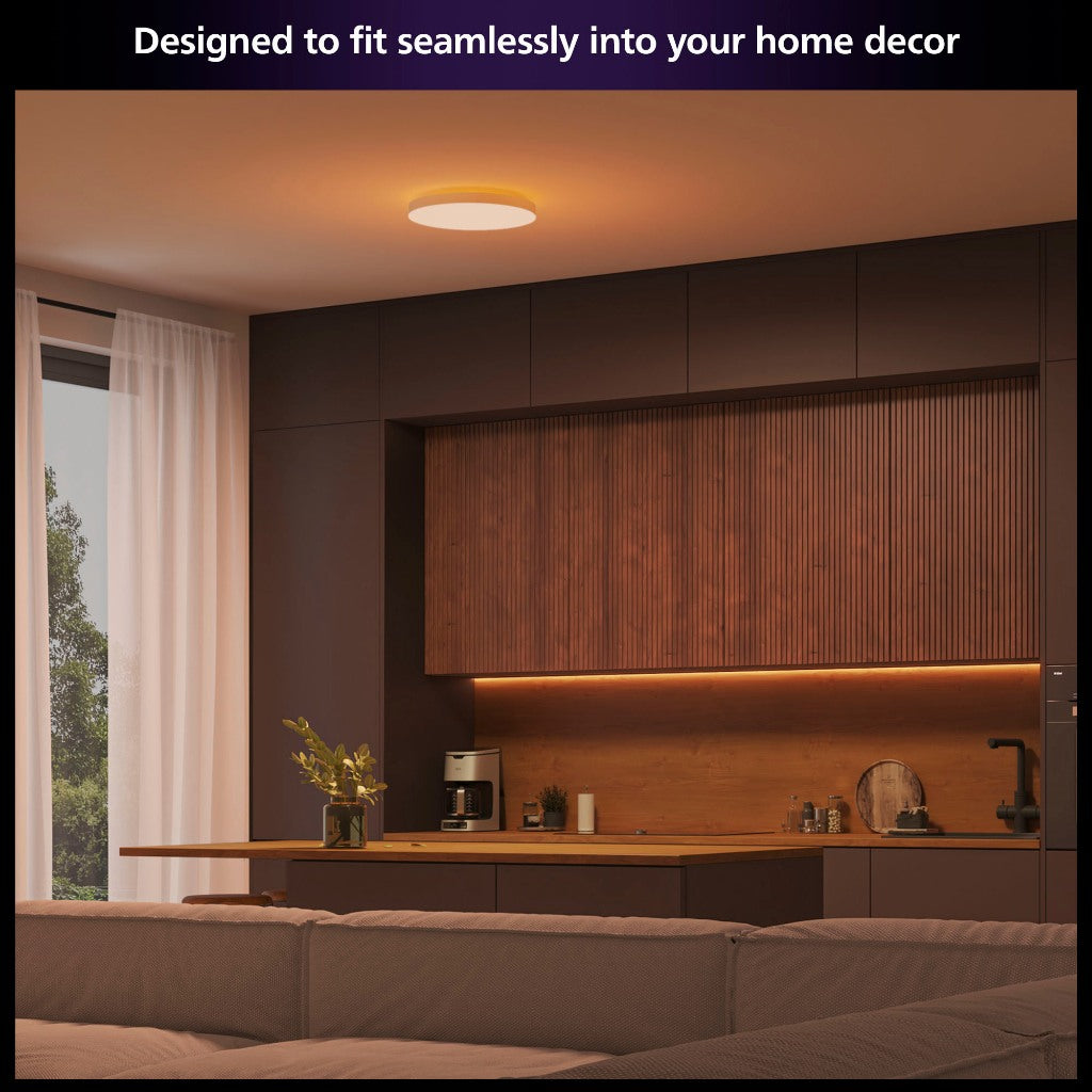Philips Hue Datura Smart Ceiling Light Slim Design with Diffused Backlight