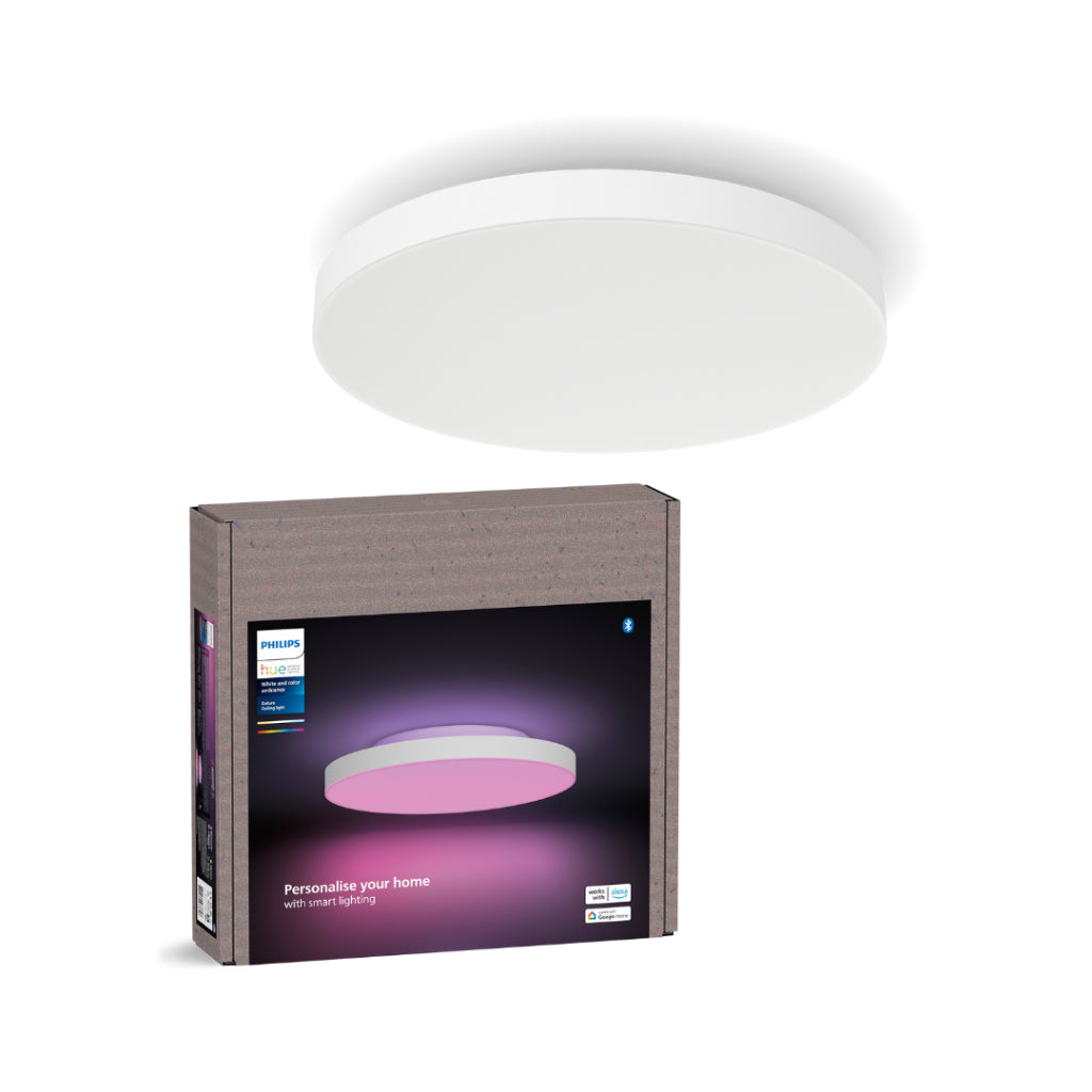 Philips Hue Datura Smart Ceiling Light Slim Design with Diffused Backlight