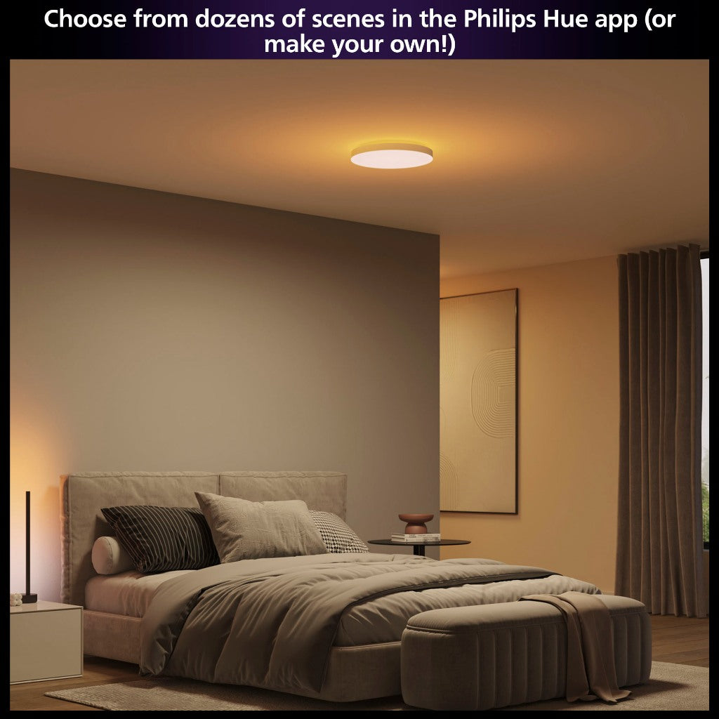 Philips Hue Datura Smart Ceiling Light Slim Design with Diffused Backlight