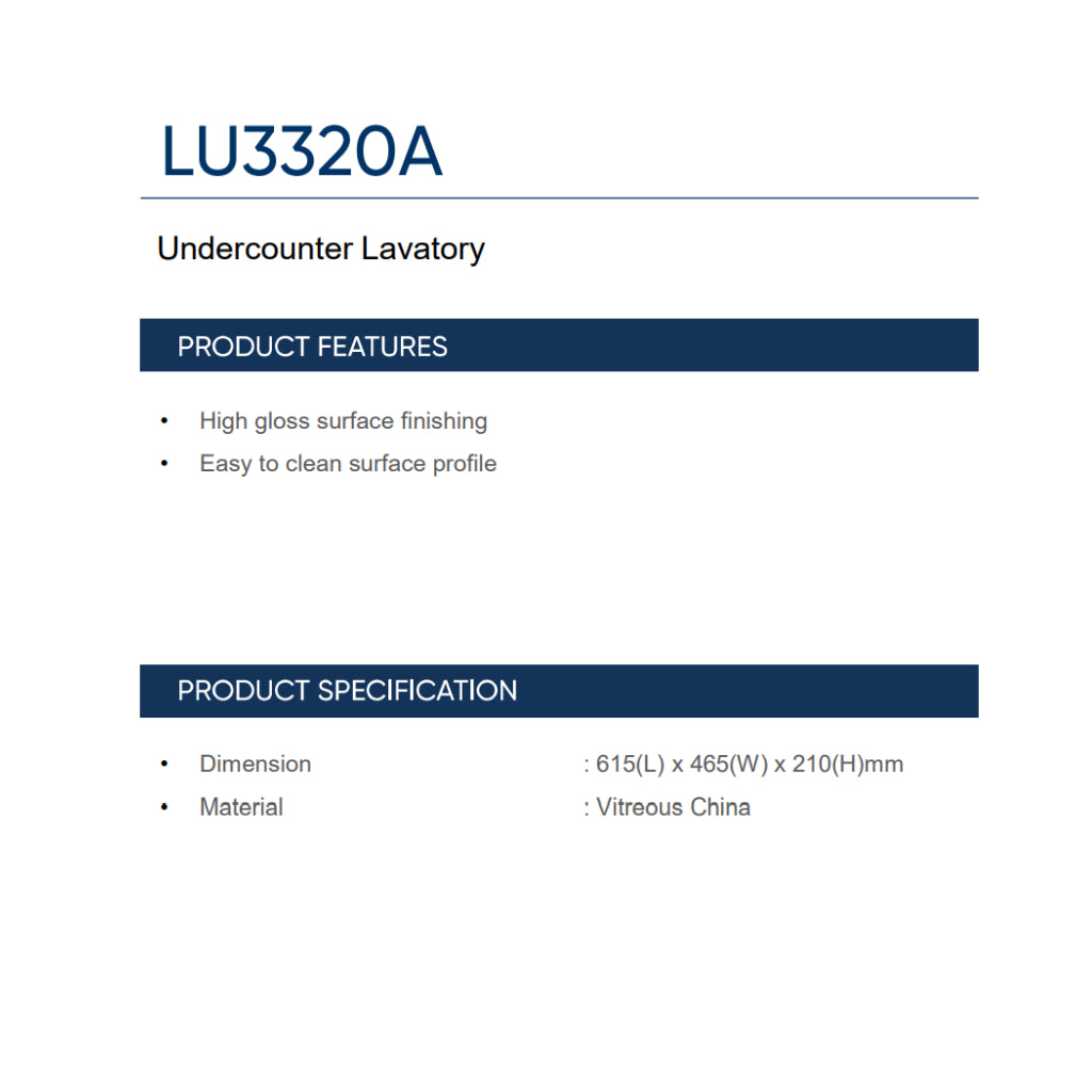 Rigel LU3320A Undermount Basin
