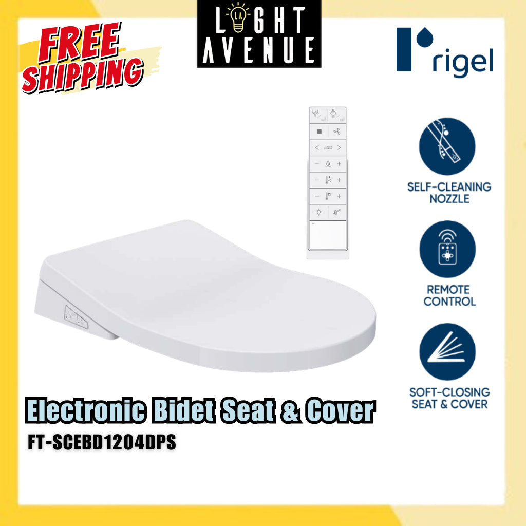 Rigel Electronic Bidet Seat & Cover FT-SCEBD1204DPS