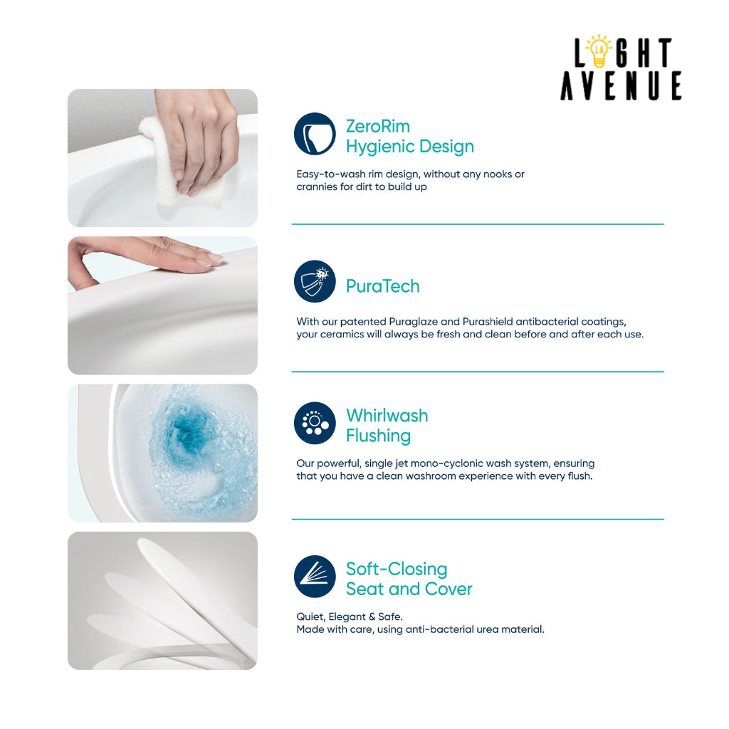 Rigel WC9123F-HKM Closed Coupled Water Closet