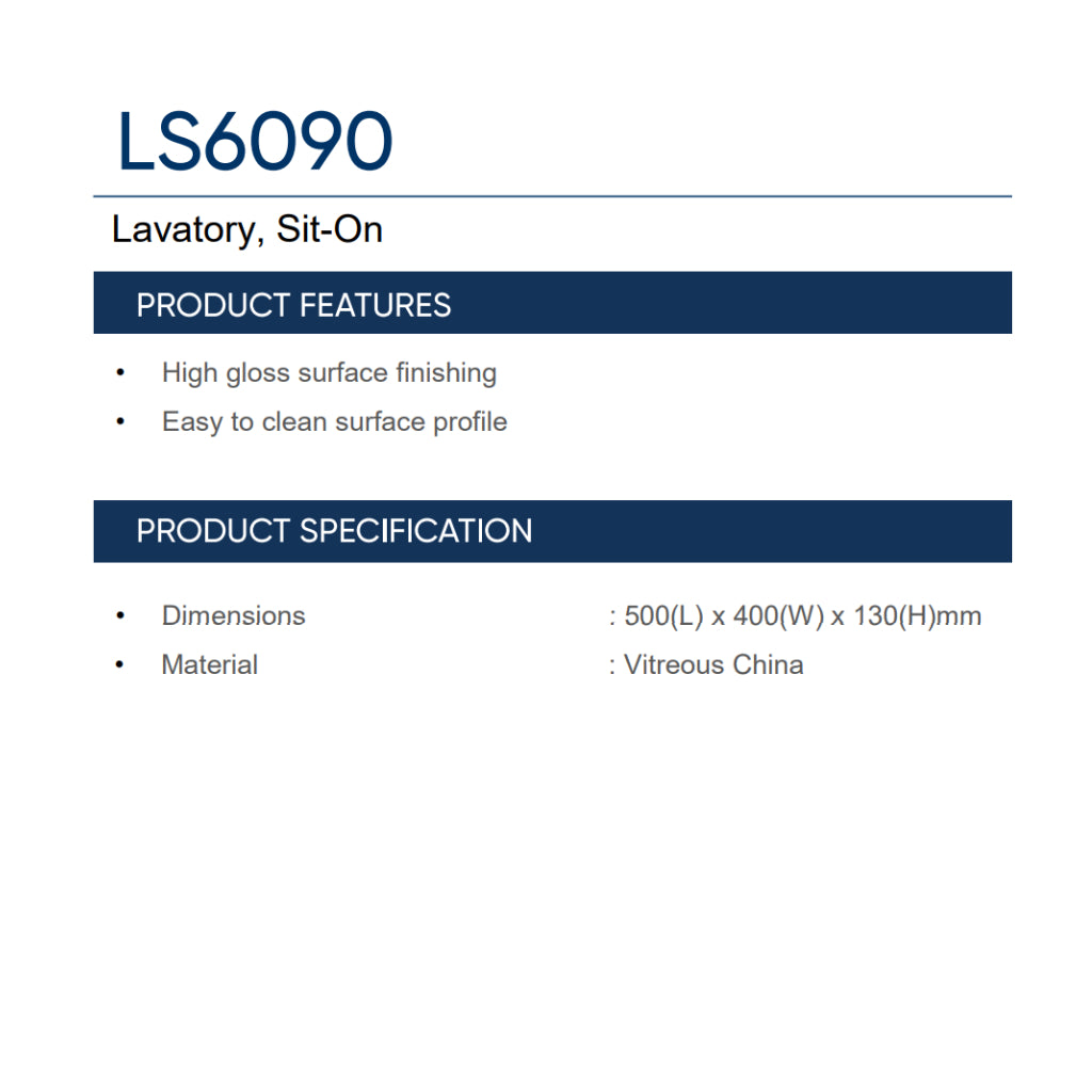 Rigel LS6090 Top-Mount Basin