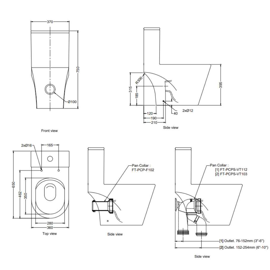 Rigel WO9030FA-HKM One Piece Water Closet