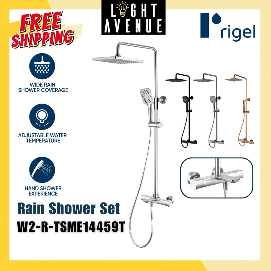 Rigel TSME14459T Thermostatic 3 in 1 Shower Set - Matte Black