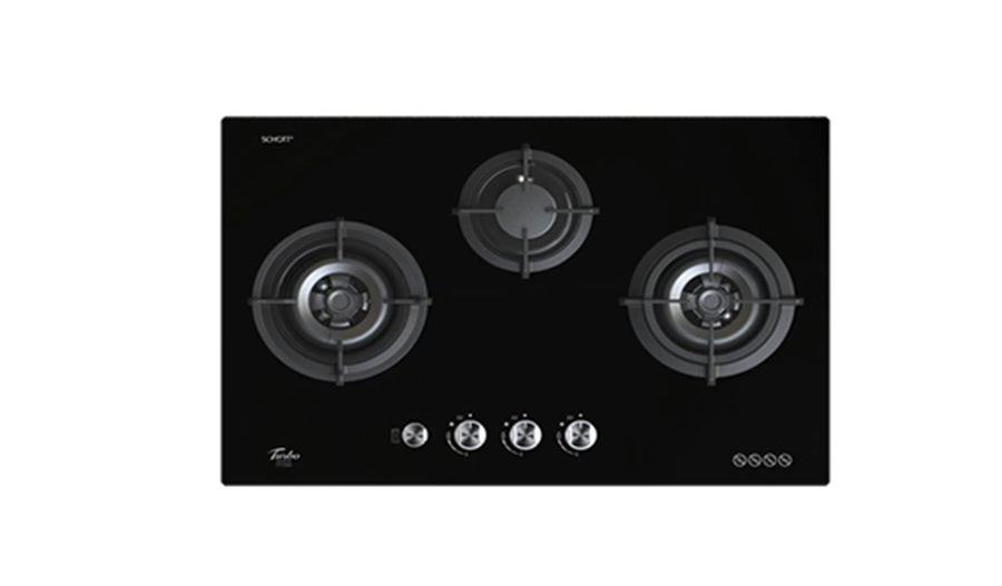Turbo Incanto T773-SSV/GV-BK/GV-OW 77cm 3 Burners Built-in Hob