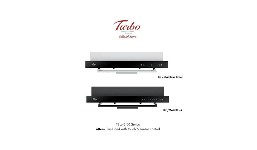 Turbo Italia TSL616-602BK 60cm Range Hood