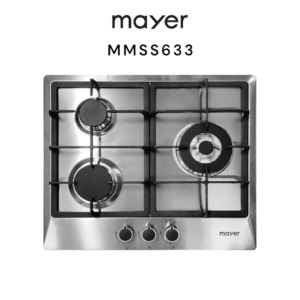 Mayer 60cm 3 Burner Stainless Steel Gas Hob MMSS633