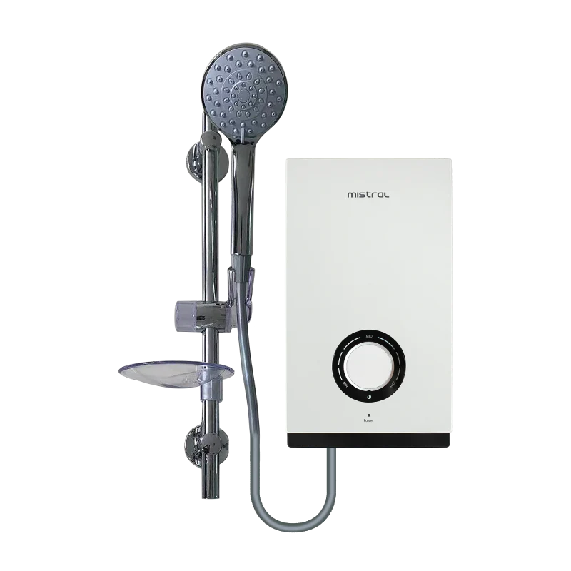 Mistral Showerhead and wall-mounted water heater