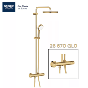 Grohe 26 670 GL0 Tempesta Cosmopolitan Rainshower System with Thermostatic Shower Mixer