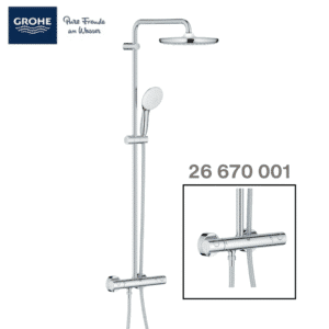 Grohe 26 670 001 Tempesta Cosmopolitan 250 Shower System with Thermostatic Shower Mixer